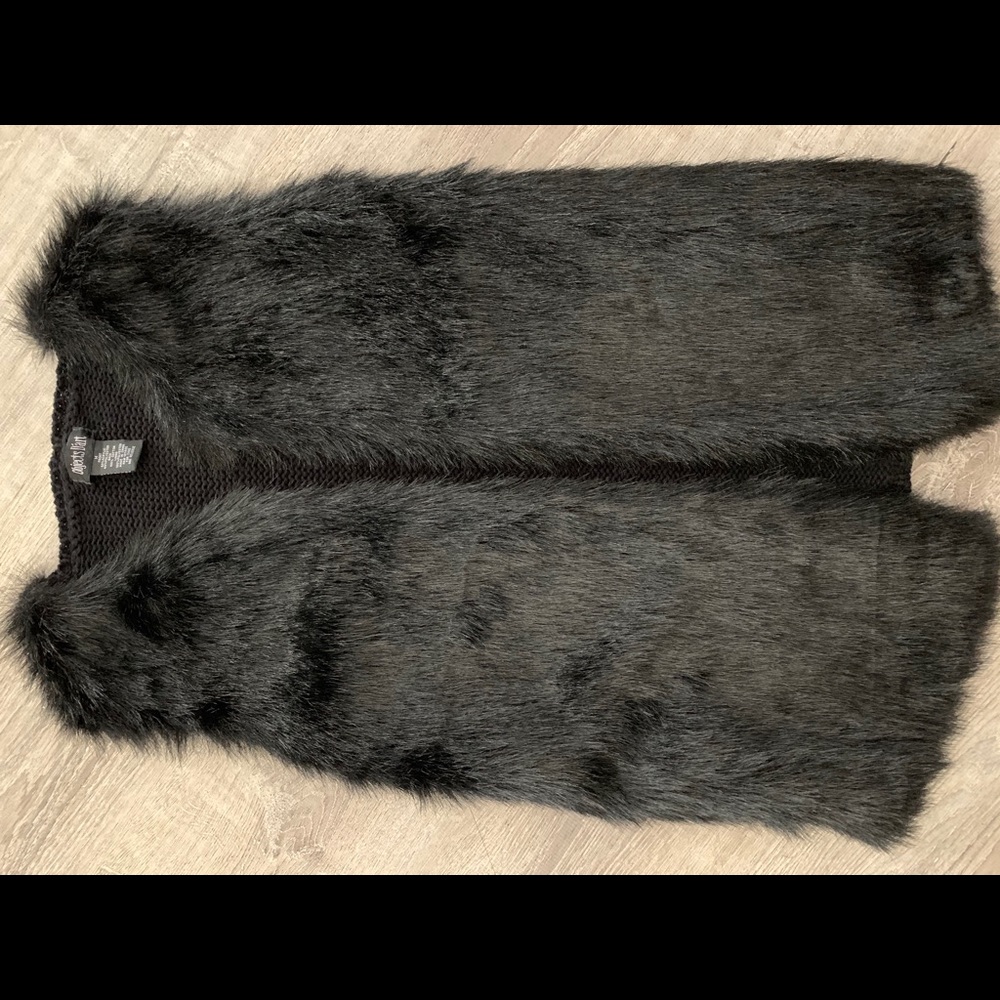 Faux fur cardigan